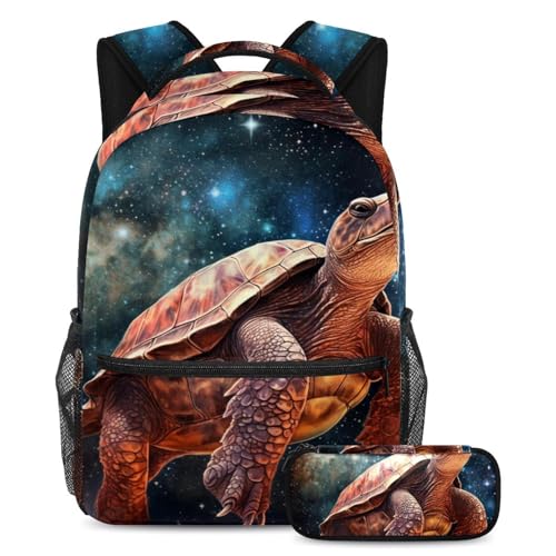 Ensemble de cartables Voie lactée tortue pour voyage étudiant et grand sac collège