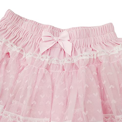 Women Lolita Bloomers Japanese Cute Tiered Ruffle Bloomer Shorts Kawaii Tulle Tutu Pumpkin Pants Pettipants3