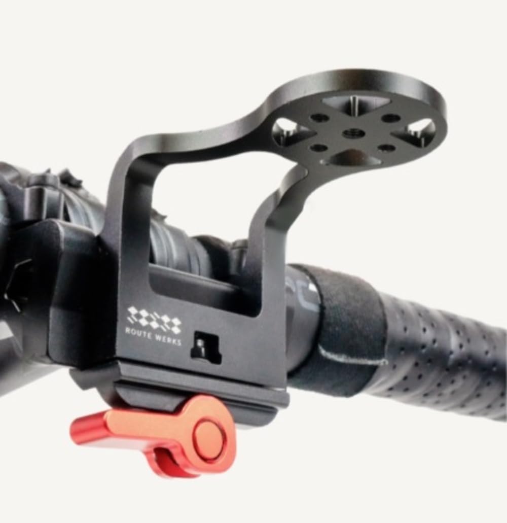 Route Werks Outfront Mount for Smartphones, Black, Aluminum, 66g, Handlebar Mount