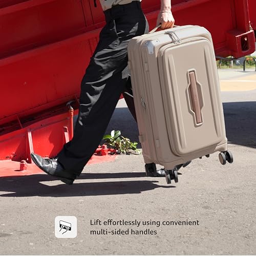 Image of Acer Brisbane Suitcase, 28 inch Check-in, with 360 Degree Spin 8 Wheels, Double TSA Lock, Dual Opening (Top and Mid), Expandable, Recycled Polyseter Material, Moreton Sand