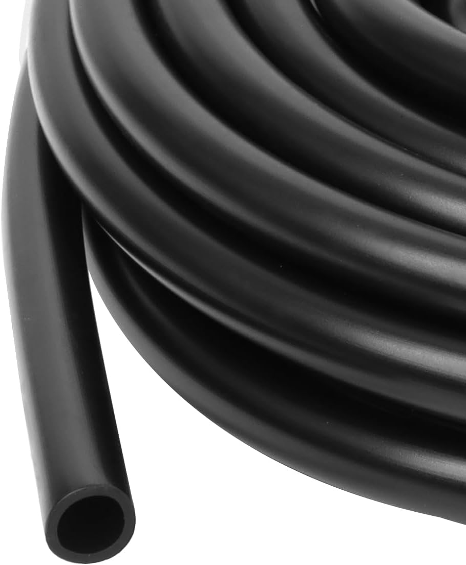 LokoCar Nylon Air Line 50ft 3/8" OD Pneumatic Nylon Tube DOT Approved SAE J844 Airline For Air Brake Tubing or Fluid Transfer Black
