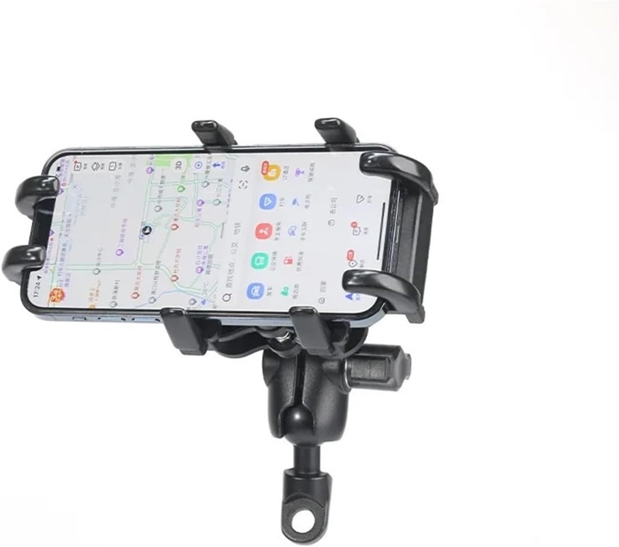 Bike Phone Mount Universal Motorcycle Bike Mobile Phone Holder Aluminum Bicycle Riding Navigation Bracket GPS Shockproof Handlebar Bicycle Phone Holder(NH)