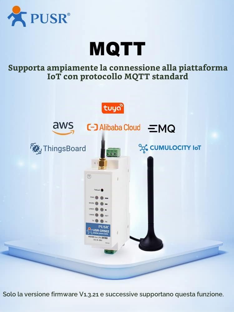 Europe HTTP MQTT GSM SMS 4G LTE Cat 1 modem con slot per scheda sim sostenere IoT Platform USR-DR502-E