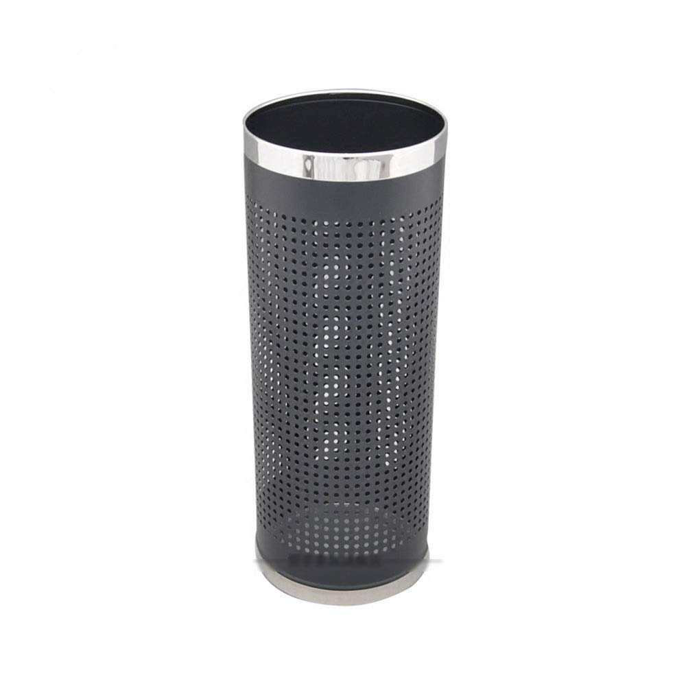 Porte-parapluie noir en acier inoxydable pour rangement intérieur de maison