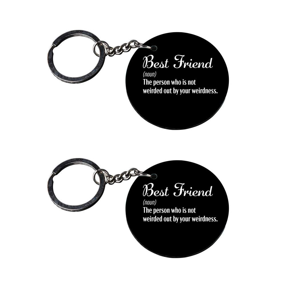 Circle Shape Printed Wooden Keychains Best Friend | Circle Shape keyrings | Circle Shape Keychains| Printed keyrings-image-35