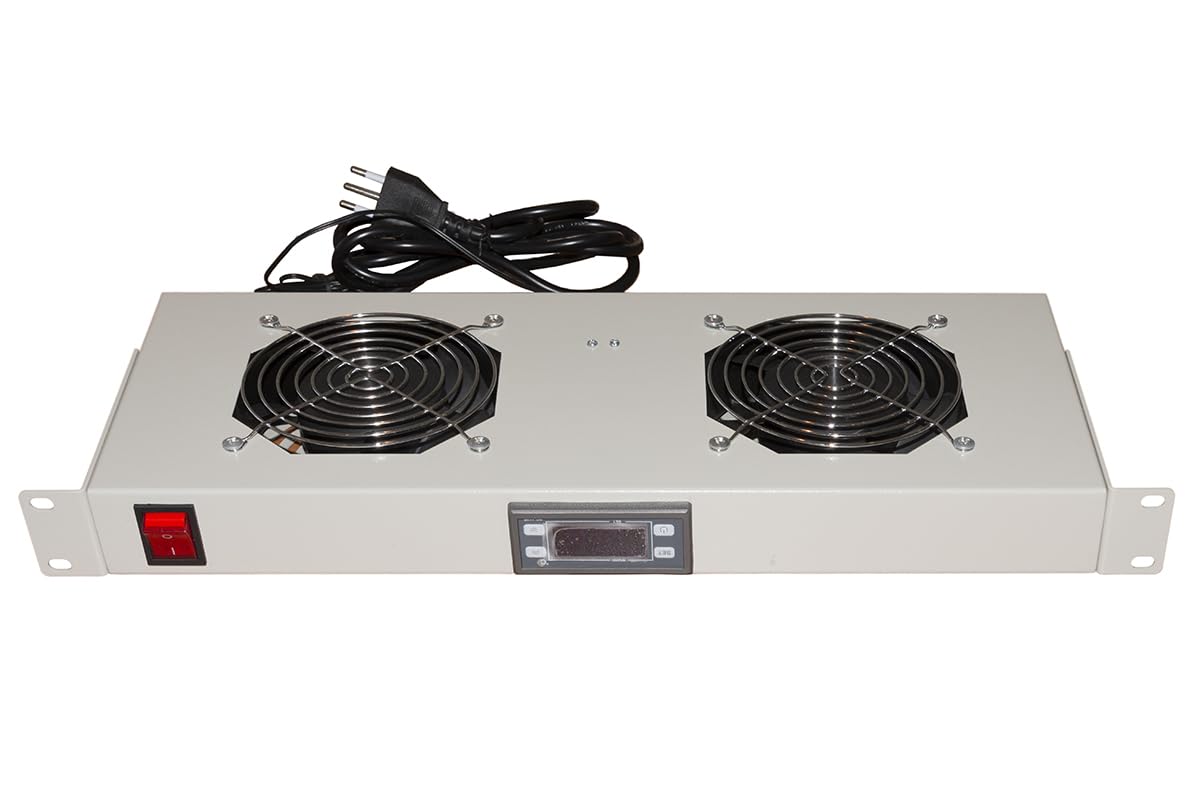 LINK Modulo 2 Ventole Raffreddamento con Display, Grigio