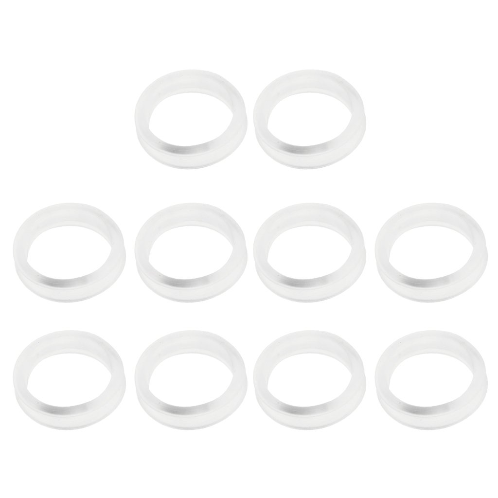 10 Pcs Finger Ring Grips Inserts for Barber Hairdressing Shear Scissors Clear
