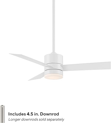 Miniatura 2 de WAC Smart Fans San Francisco - Ventilador de techo de 3 aspas para interiores y exteriores, 44 pulgadas, color blanco mate con kit de luz LED de
