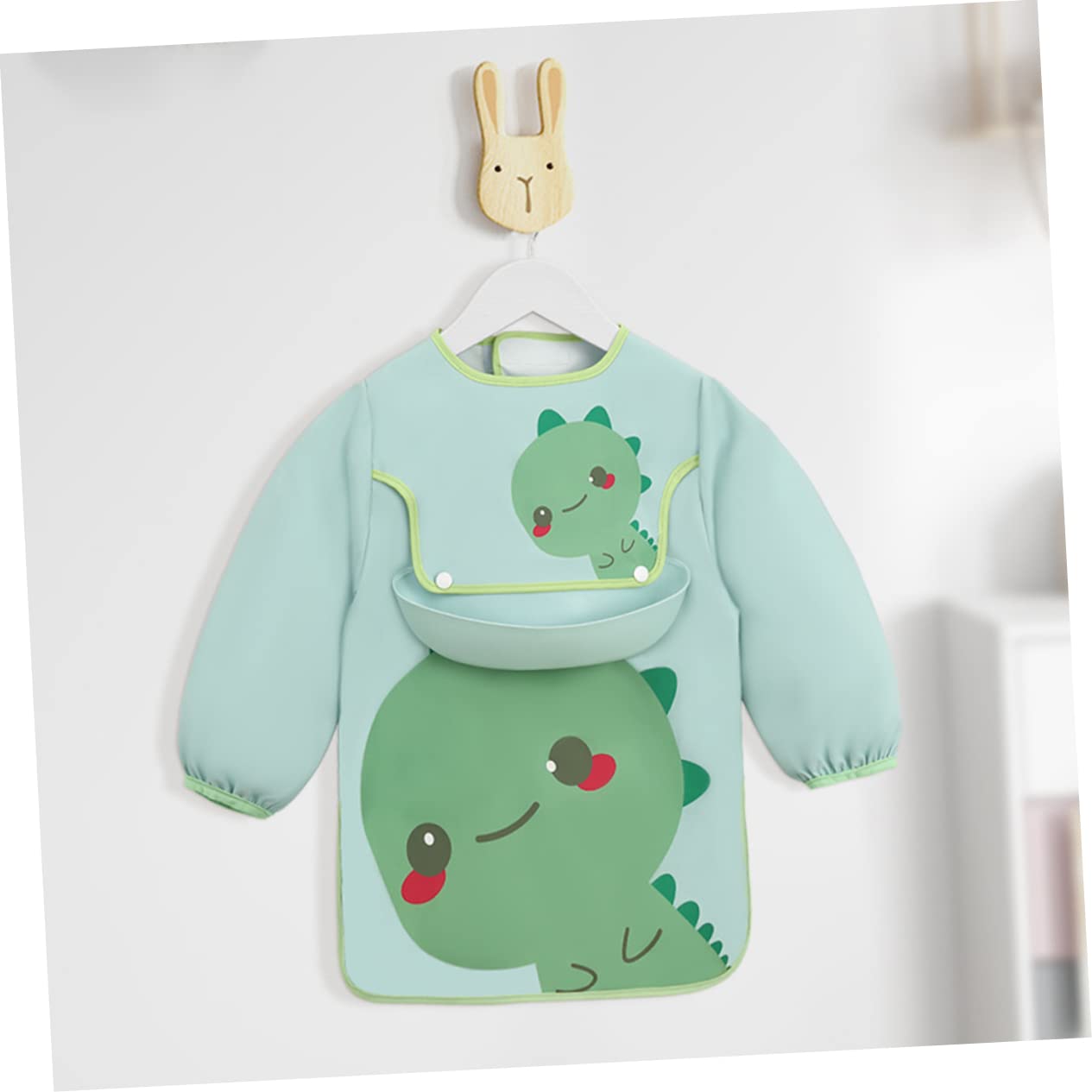 Abaodam 3pièces Bavoir Étanche Pour Garçon Fille Avec Poche Smock Adorable Pour Repas Et Activités Vêtement Pratique Pour Garçon Fille Facile à Nettoyer Et