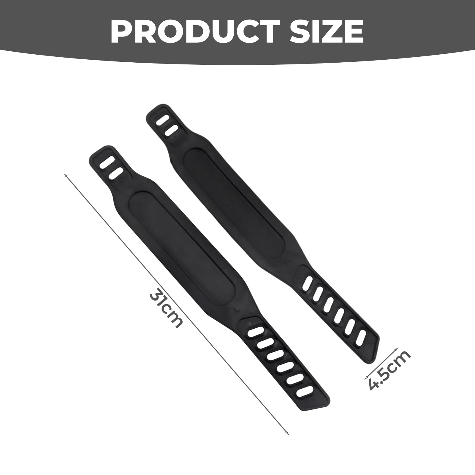 Fsahiuf 2Pcs Kettler Ersatzteile Heimtrainer,Fahrrad Pedal Riemen Set,pedalriemen Links und Rechts, 31 cm x 4,5 cm, Schwarz Sport & Freizeit