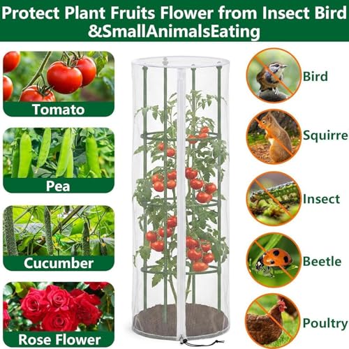 Barrera de jardín transpirable y protector de tomates contra plagas 5