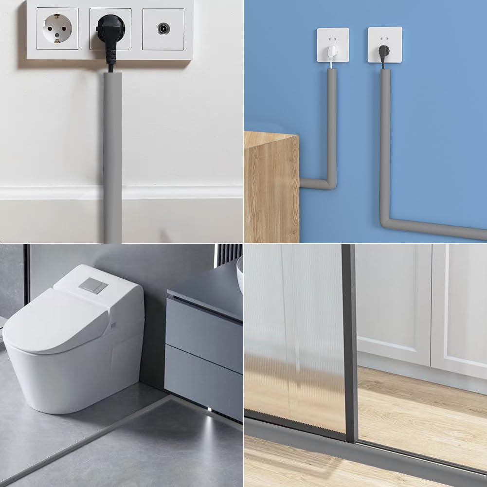 Kabelkanal Selbstklebend 1m Weiß - Flexible Kabelabdeckung Für Boden