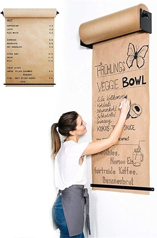 Chevalet mural suspendu 69cm en papier kraft pour notes et dessin