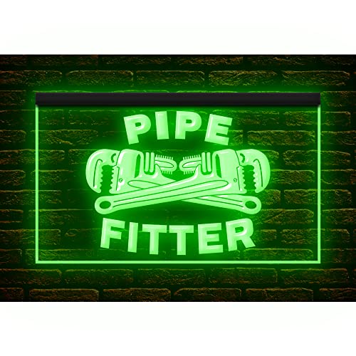 190092 Pipe Fitter Tools Shop Store Service Repair Open Display LED Light Neon Sign (12