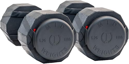 Miniatura 5 de Micropesos de silicona de peso medio para mancuernas redondas o hexagonales, 1.25 libras. Añade peso para mancuernas, pesos fraccionarios para