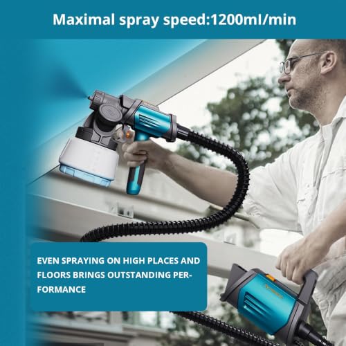 Tilswall Shark800 Paint Sprayer HVLP 800W Electric Spray Paint Gun, Blue - 44.99 w/ Code + 55% Off Code 8BSJIUYO - image 7