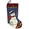 glitzhome Hooked Christmas Stocking 19 L Snowman