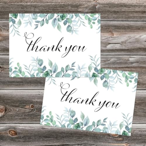 Image of Great Papers! Elegant Eucalyptus Thank You Note Card and Envelope, 4.875 inch x 3.375 inch, 24 count (2025032)