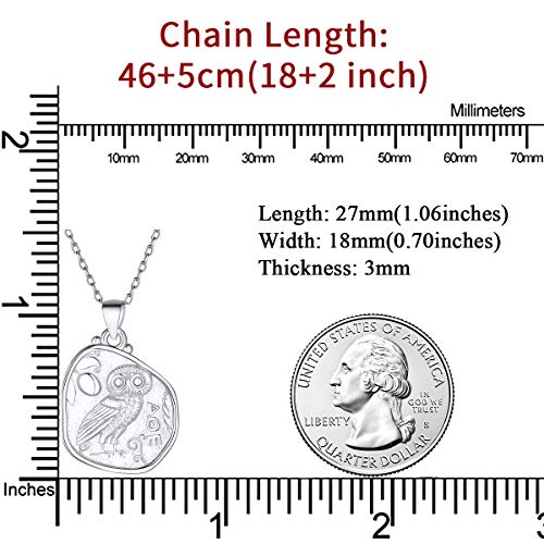 ChicSilver Coin Necklace Sterling Silver Vintage Round Circle Disc Dainty Coin Pendant Necklaces for Women4