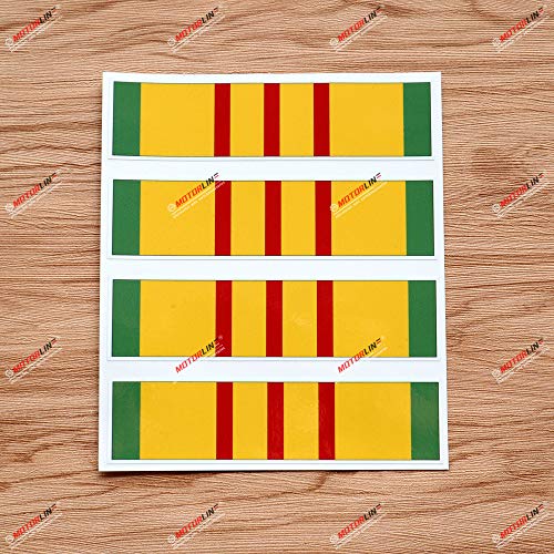 4X Glossy 6'' Vietnam Service Ribbon Decal Sticker Car Laptop Window Vinyl #TOP5