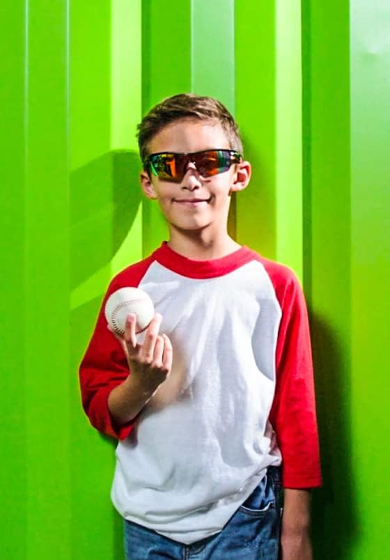 Karsaer Kids Teens Baseball Polarized Sunglasses Sports Tr90 Frame Boys Girls Cycling E1002, Black - Image 2 thumbnail
