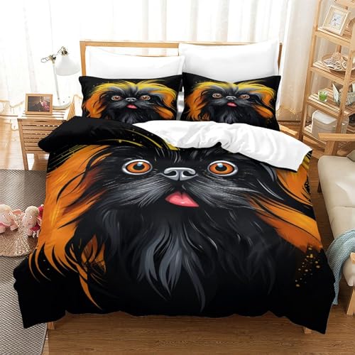 Housse de couette 3 pièces Schzon double 200x200 microfibre imprimé 3D