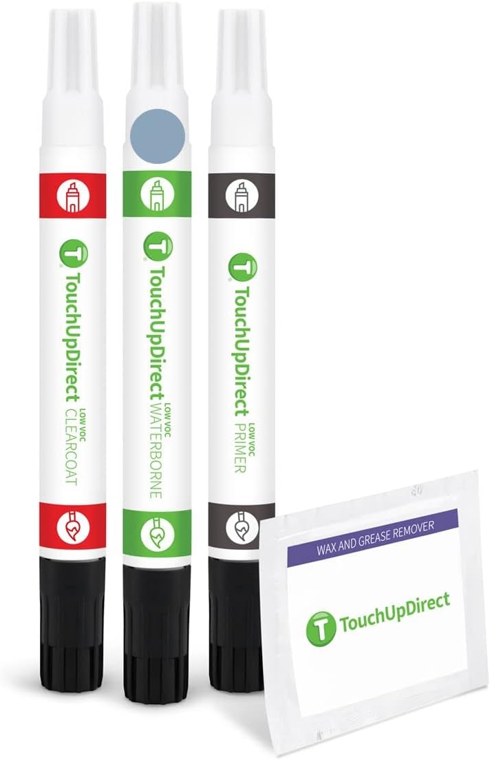 TouchUpDirect KU/M6802 Indigo Blue Metallic Compatible with Ford Exact Match Touch Up Paint Combo - Preferred Kit
