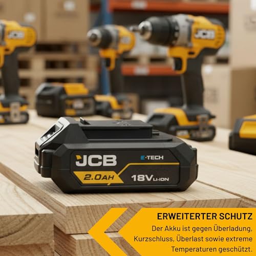 Batterie Lithium-ION 18 V JCB E-Tech à charge rapide et légère - 6