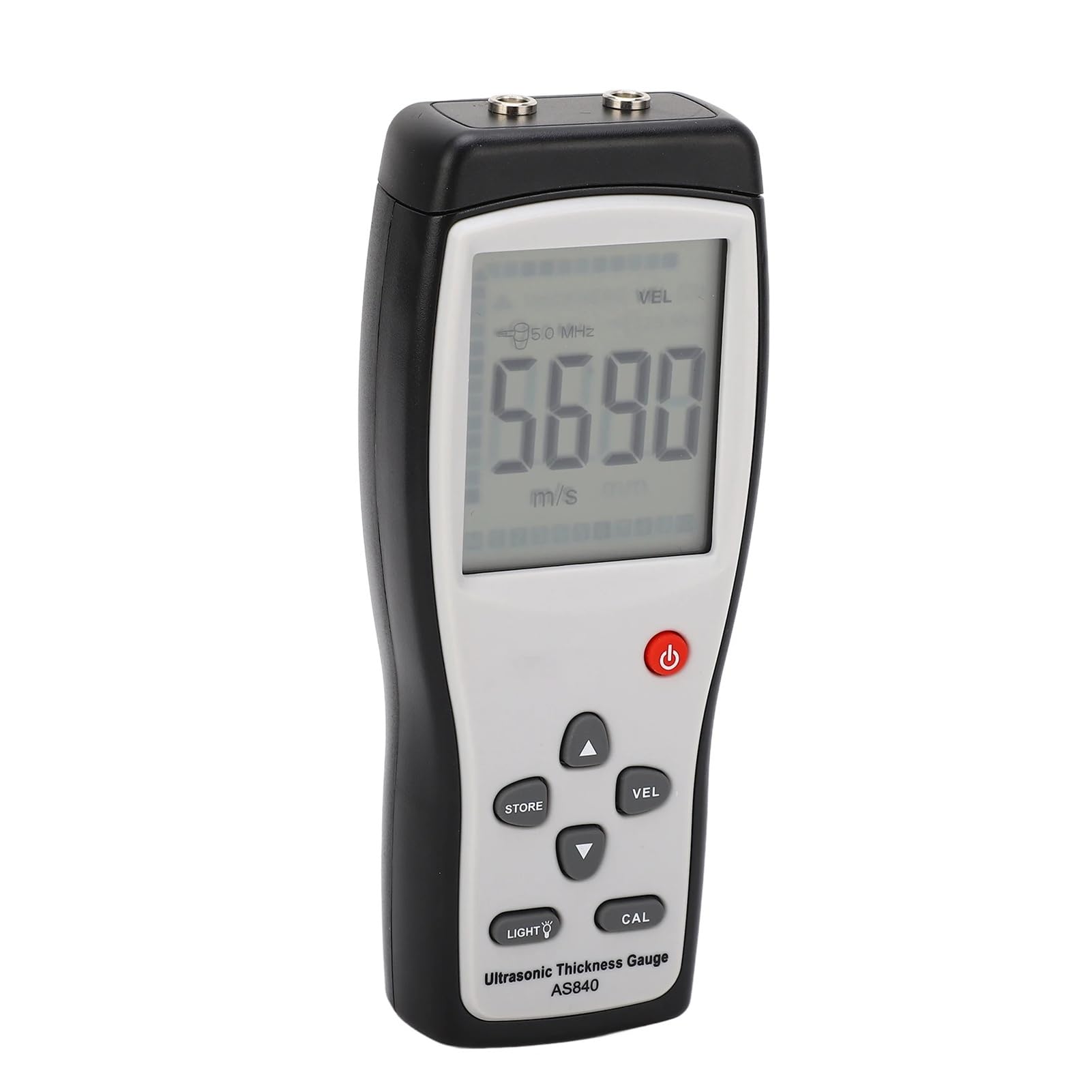 Medidor de espesor ultrasónico digital, medidor velocidad del sonido, comprobador profundidad metales, acero, plástico, vidrio, PVC y tuberías Con calibración automática