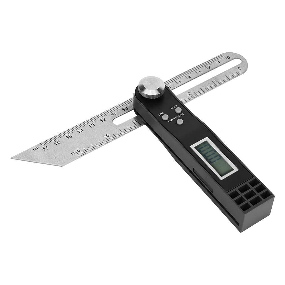 Goniometro Digitale Display Digitale T Attività Goniometro Angelo Righello 0~360 ° Positioning Ruler Angle Materiale Acciaio Inossidabile