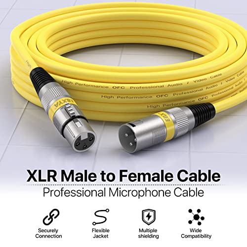 Ebxya Xlr Cable 6 Ft Short 10 Color Packs - Mic Cable With Xlr Male To Female Patch Cable, #TOP4