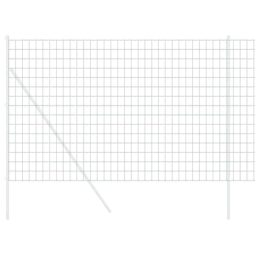 Ogrodzenie euro, zielone 1,6 x 10 m, żelazo powlekane PCW, wytrzymałe ogrodzenie zewnętrzne do ogrodu, na podwórko, trwałe panele ogrodzeniowe, odporne na warunki atmosferyczne, możliwość rozszerzenia