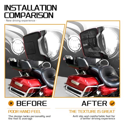 Bolsa Organizadora de Tapa para Maletero de Moto | Compatible con Harley Touring Road Glide Street Glide Road King Electra Glide CVO 1993-2024 miniatura 4