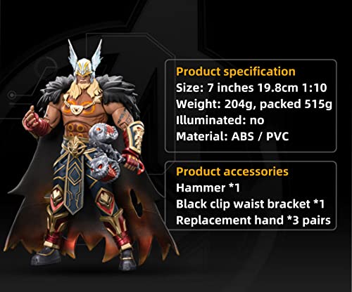 Tutubear 7 Inch Super War-Game Series Purgatory Thor Collectible Action Figure With Lots Of Accessories,Exquisite Painting 20 Joints Movable Toy (1/10 Scale) #TOP5