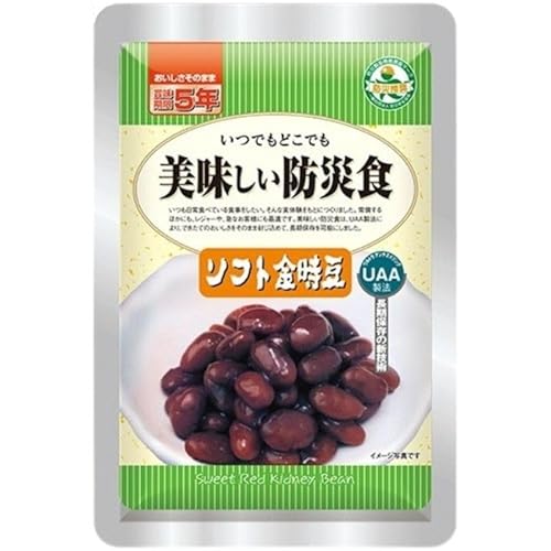 アルファフーズ UAA食品 ソフト金時豆 80g 美味しい防災食 非常食 介護食 惣菜 パウチ袋 防災食 レトルト 保存食 備蓄食料 防災グッズ