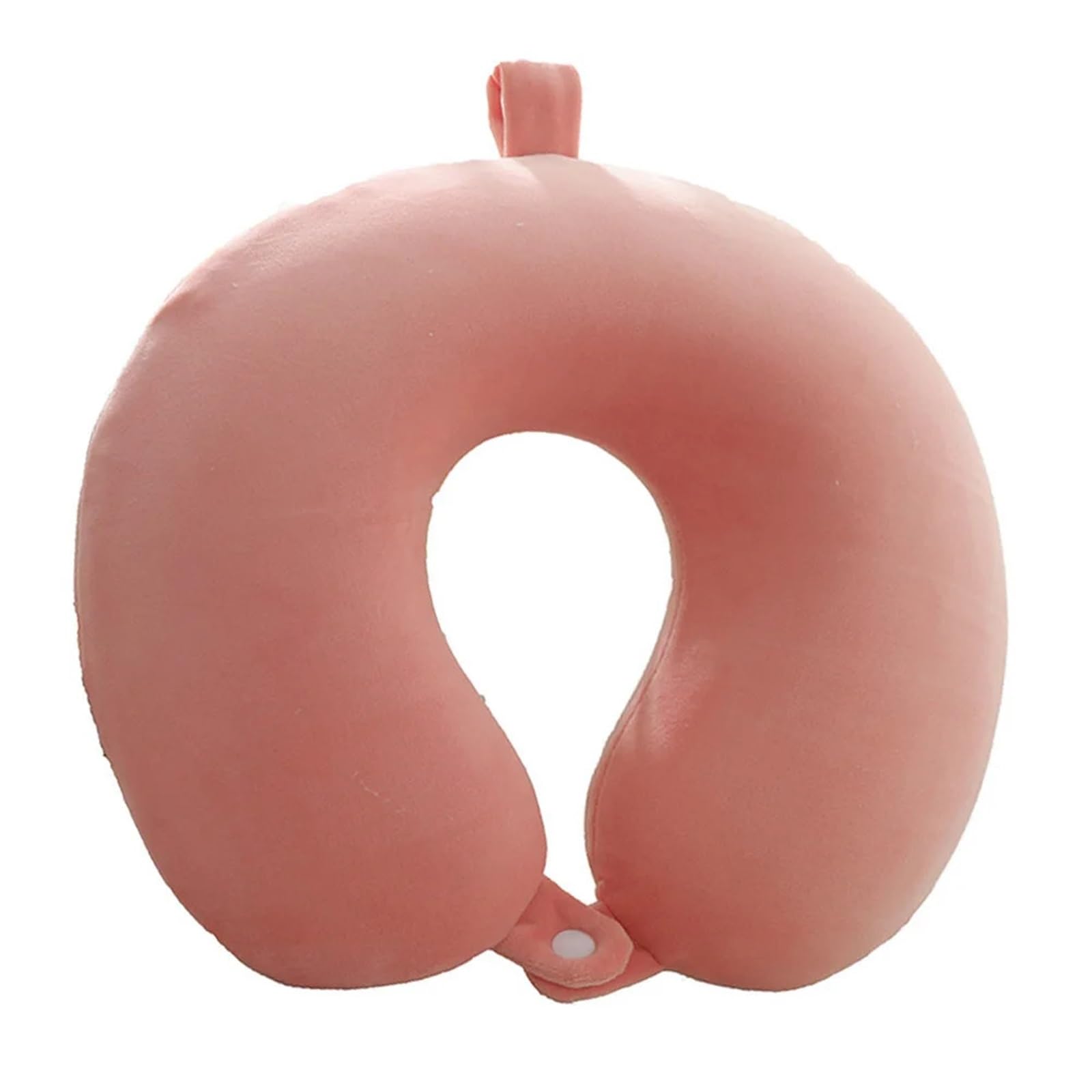 YShiuoL Neck Pillow Neck Pillow Slow Rebound Memory Cotton U-shaped Car Travel Office Embroidery Nap Solid Color(Pink)