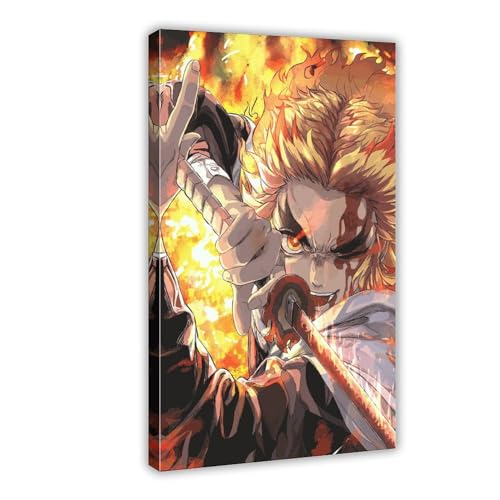 Poster Yan Zhu Demon Slayer Mugen Train 2 - Décoration pour chambre à coucher, bureau, chambre - Cadeau - 40 x 60 cm