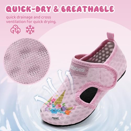 Image of WateLves Wide Toddler Water Shoes Kids Barefoot Athletic Sneakers Girls Boys Quick Dry Aqua Socks for Beach Hiking Swim Kayak Sport Accessories, Camping Essentials