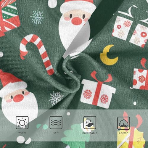 Breathable Girls' Panties Comfort Color for Toddlers Christmas Santa in Sizes 2T,3T, 4T, 5T, 6Y and 8Y3