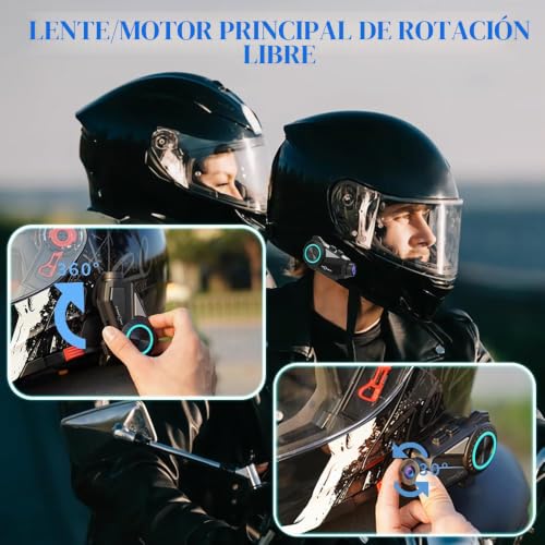 Intercomunicador de moto OBEST R3 auriculares bluetooth cámara 2K grupo 6 personas 2000mAh 3