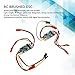 RC Brushed ESC, 2pcs 6V-14V Two Way Bidirectional Brushed ESC 2S-3S Lipo RC Brushed Motor Speed Controller for RC Model Car Boat 130 180