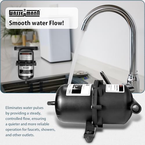 Image of WASSERMANN Pre-Pressurized Accumulator Tank,25.3 oz (0.75L) 125 PSI Water Pump Flow Control with Internal Bladder Reduced Pump Cycling, Suitable for RV, Boat, Travel Trailer, Caravan