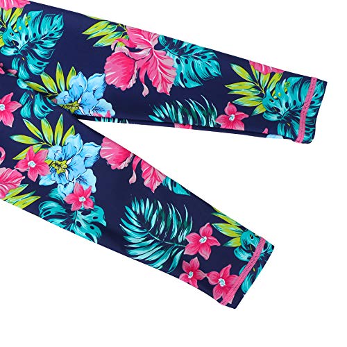 Image of XFGIRLS Girls Swimsuit Toddler Girl Two Piece Long Sleeve Bathing Suit Swimwear Swimming UPF 50+