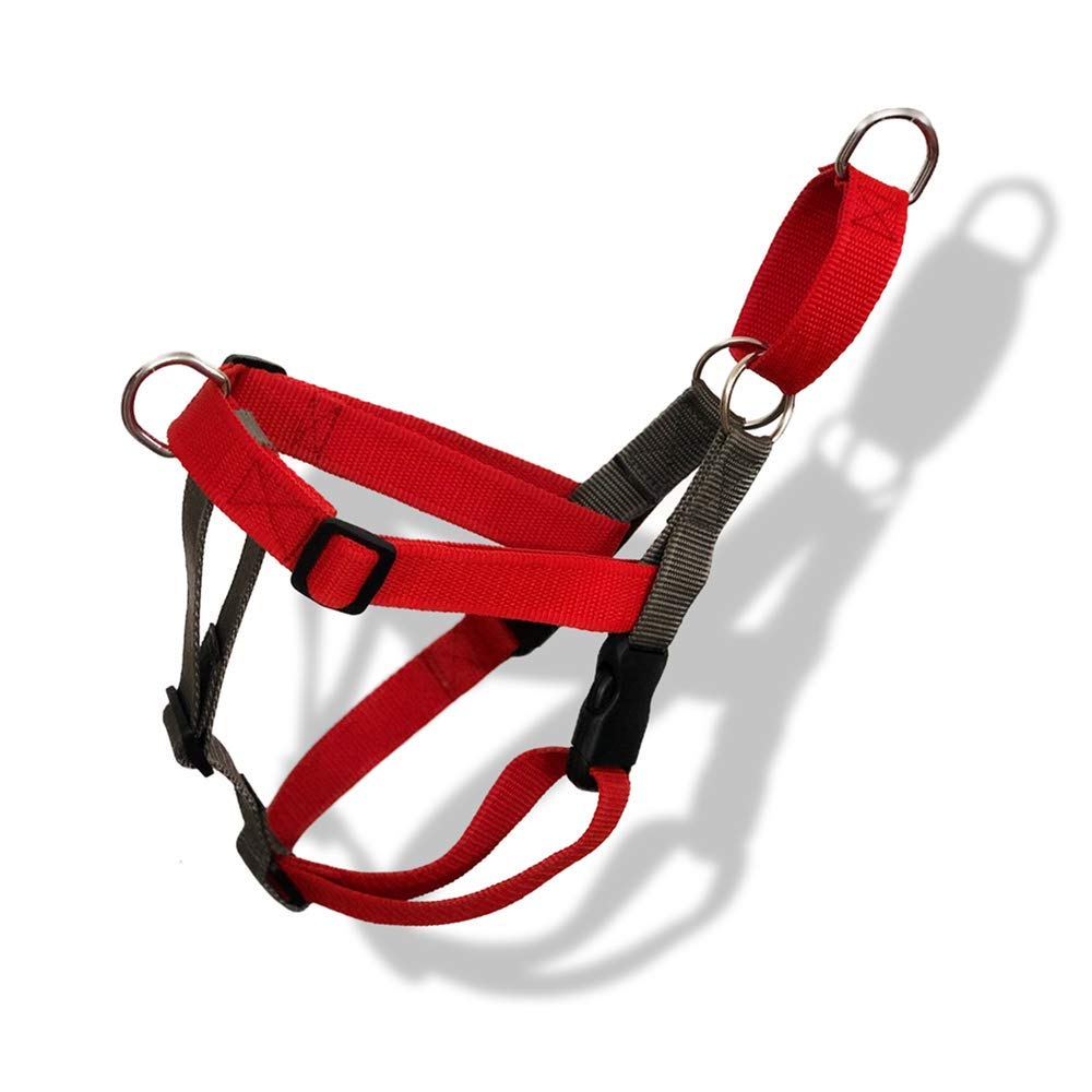 That Dog In Tuxedo No Pull Dog Harness with Dual Attachment and Adjustable Leash - Red/Ash Grey (L) (B09K6N9GK4) Amazon Price History, Amazon Price Tracker