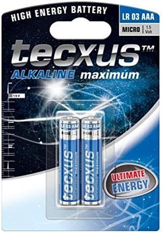 Tecxusbattery Alkali Micro AAA, Blister pack of 2