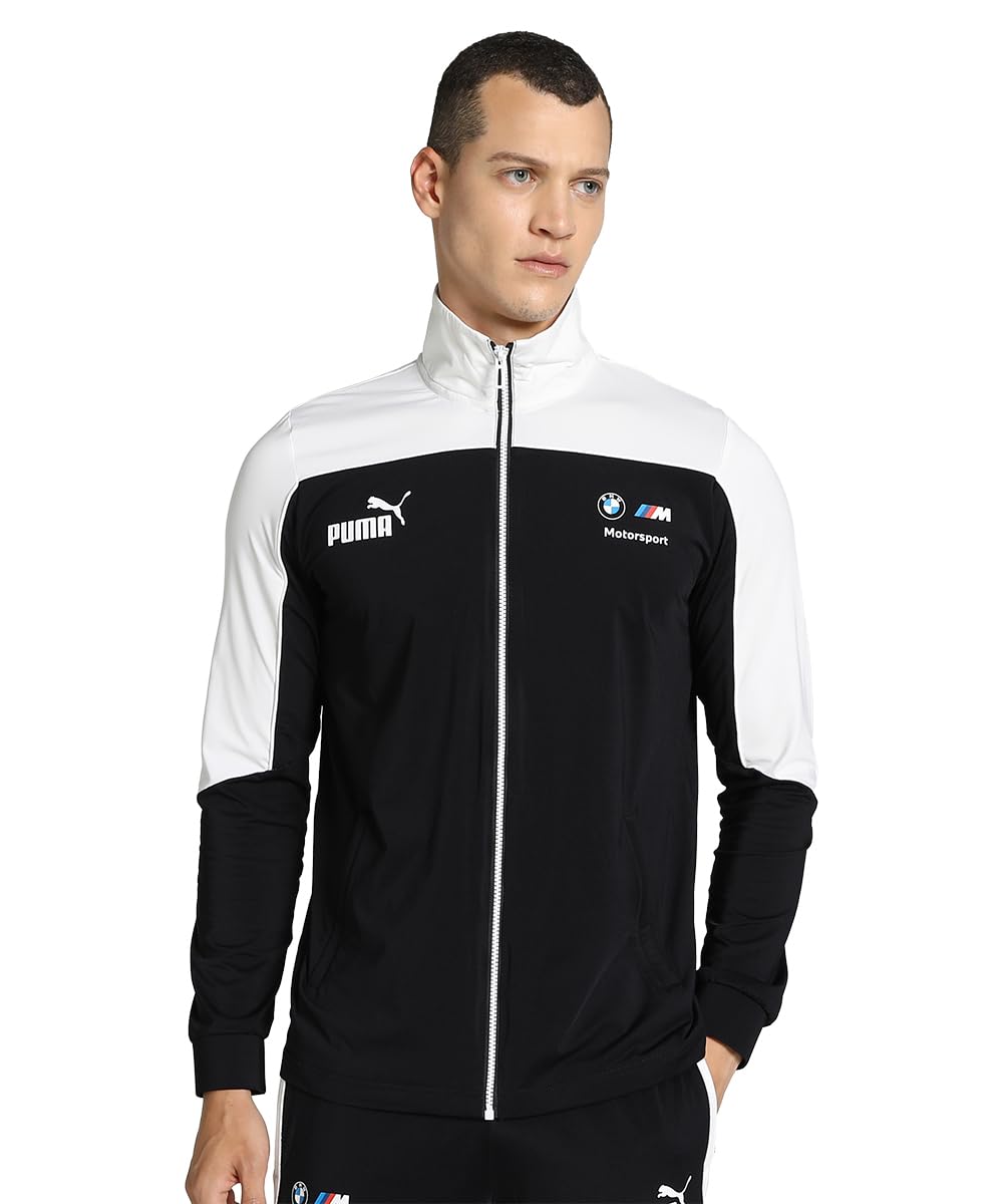 Puma Men's Cotton Color Block Standard Length A-Line Coat