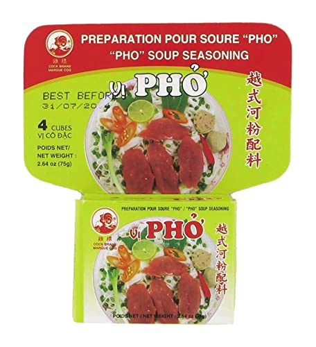 Assaisonnement pour soupe Pho / Épices en cubes - Lot de 10x75g - Cubes de bouillon, aide à la préparation du bouillon (Lot de 20 boîtes x 4 cubes) Cover