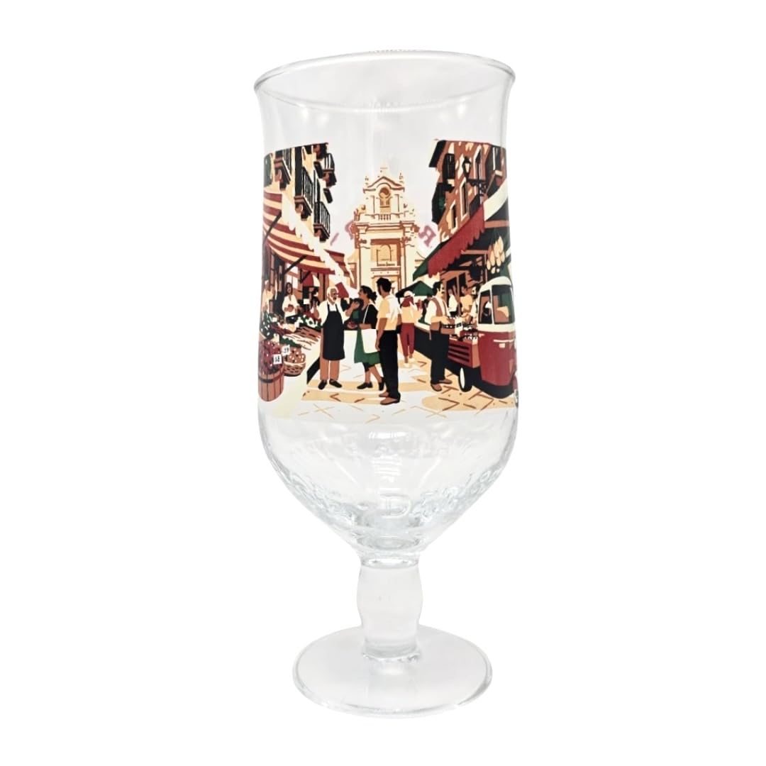 GarageBar | Birra Moretti Limited Edition Glass | Four Designs Available | 20oz Pint Nucleated Beer Glass | Official Merchandise (Mercato)