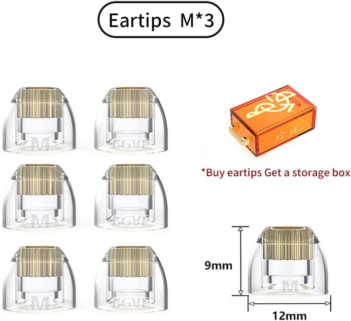 BGVP Exquisite Silicone Oxygen-Free Copper Liquid Eartips, Soft Silicone Replace Accessories for IEM Headphone, in-Ear Earphone, Audiophile and Musician (M-3 Pairs)