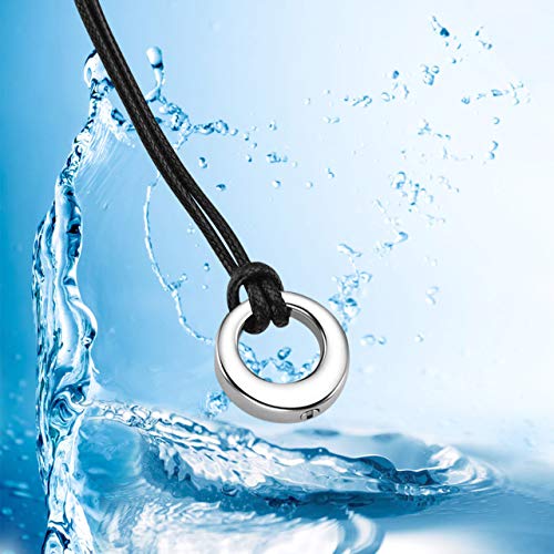 Pendentif cercle de vie éternité collier urne acier inoxydable - 7